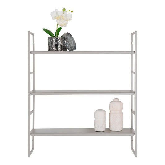 Beja Shelves - Planken, staal, koel grijs, 3 planken, 48x17x55 cm