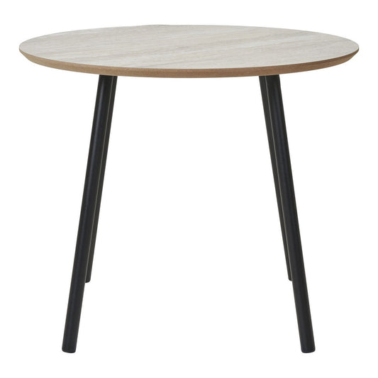 House Nordic ApS - Aalst Salontafel - Zwart/Beige, Staal, MDF, Ø55x45cm - Deco Delights