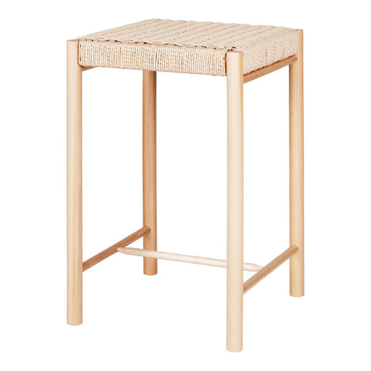 House Nordic ApS - Abano Counter Chair - Natuurlijk, populierenhout/papierkoord, 42x42x66,5 cm - Deco Delights