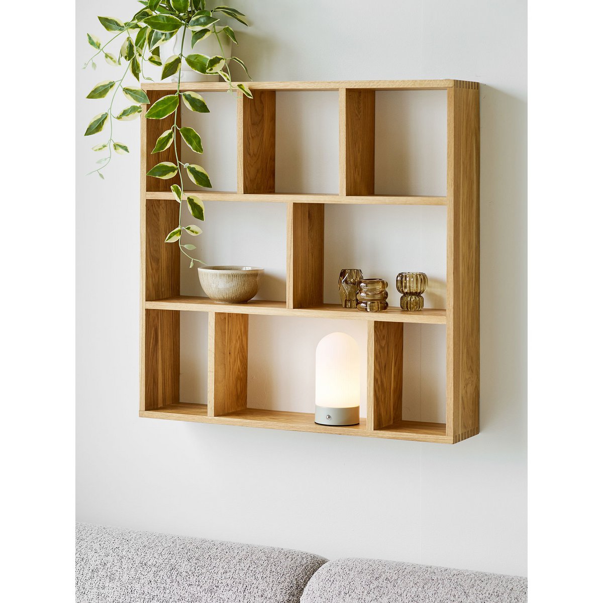 House Nordic ApS - Ashford Tafellamp, metaal/PE, oplaadbaar, beige/wit - Deco Delights