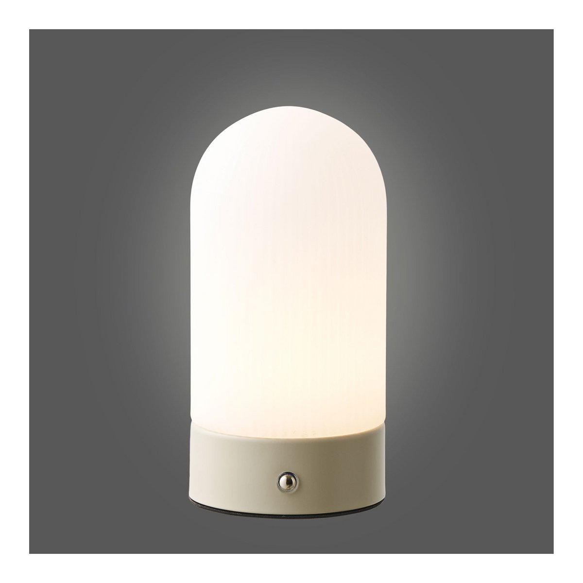 House Nordic ApS - Ashford Tafellamp, metaal/PE, oplaadbaar, beige/wit - Deco Delights