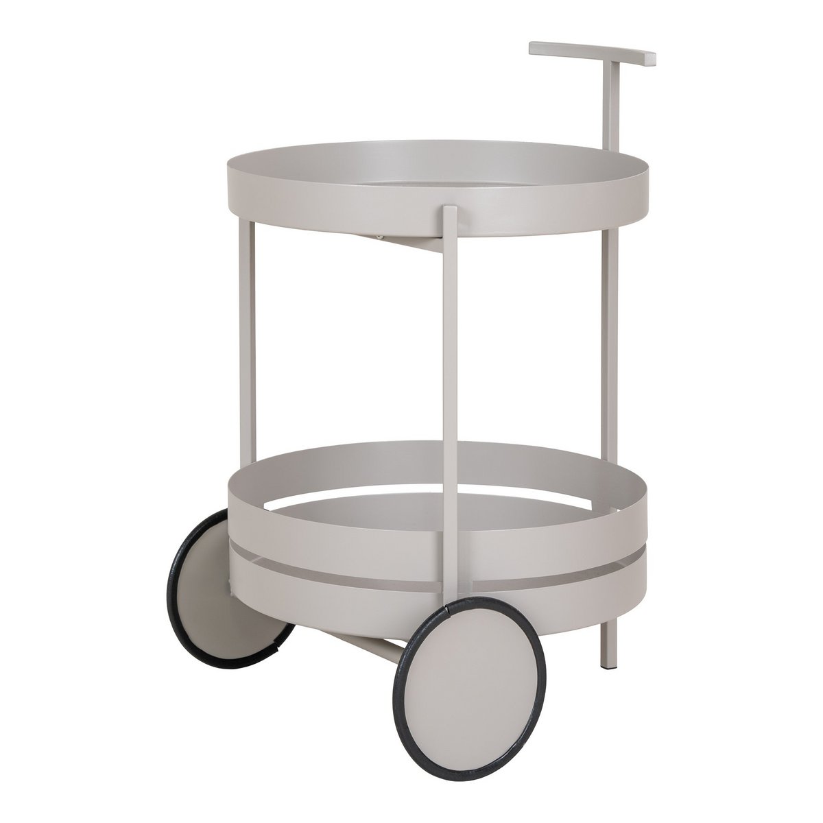 House Nordic ApS - Beja Bar Trolley - Bar Trolley, staal, koel grijs, 2 planken, 40x49,5x61 cm - Deco Delights