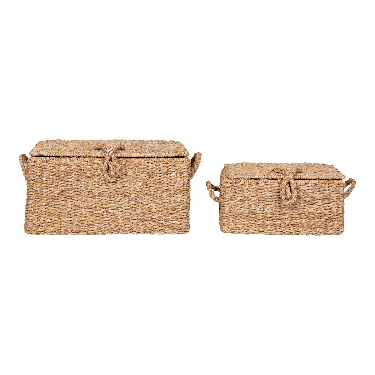 House Nordic ApS - Bogra Basket - Mand, zeegras/ijzer, naturel, set van 2 - Deco Delights