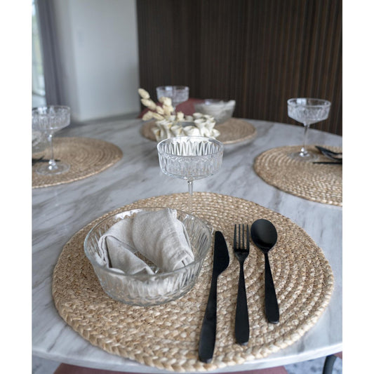 House Nordic ApS - Bombay Placemat - Naturel, Jute, Ø38cm - Set van 4 - Deco Delights