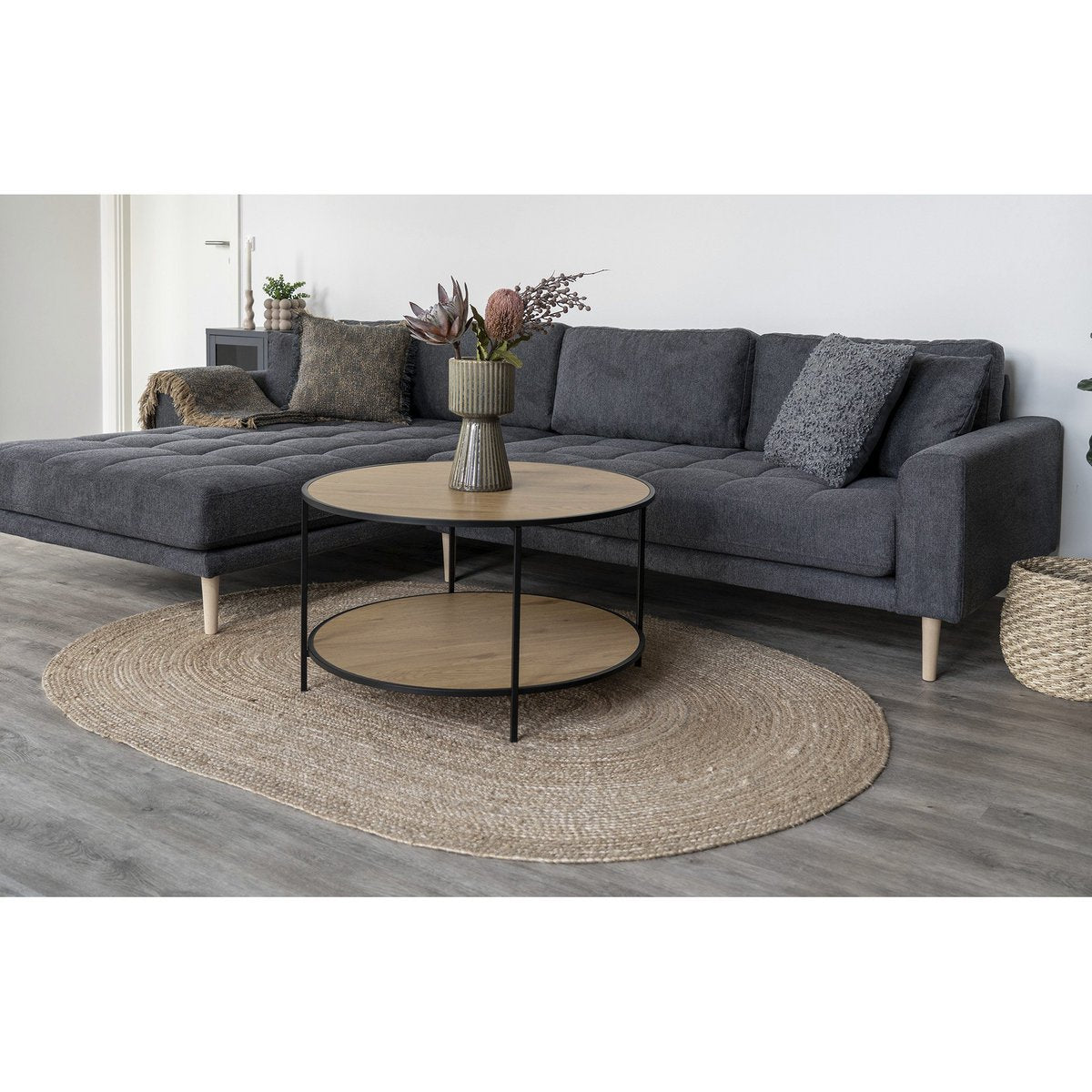 House Nordic ApS - Bombay Rug - Vloerkleed van gevlochten jute, natuur, ovaal, 140x200 cm - Deco Delights