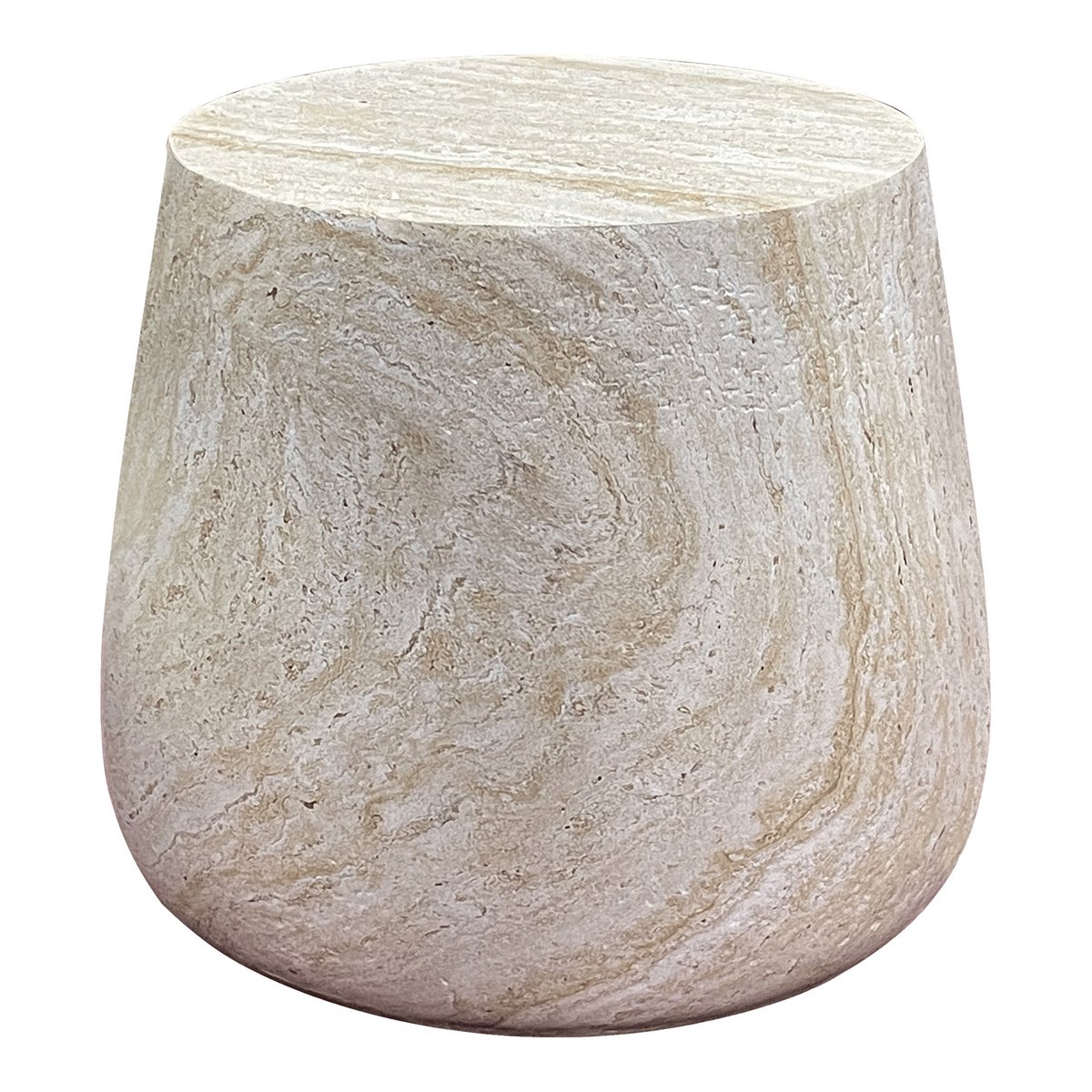 House Nordic ApS - Bonn -bijzettafel - Natural, Fiberclay, Ø47.5x41 cm - Deco Delights