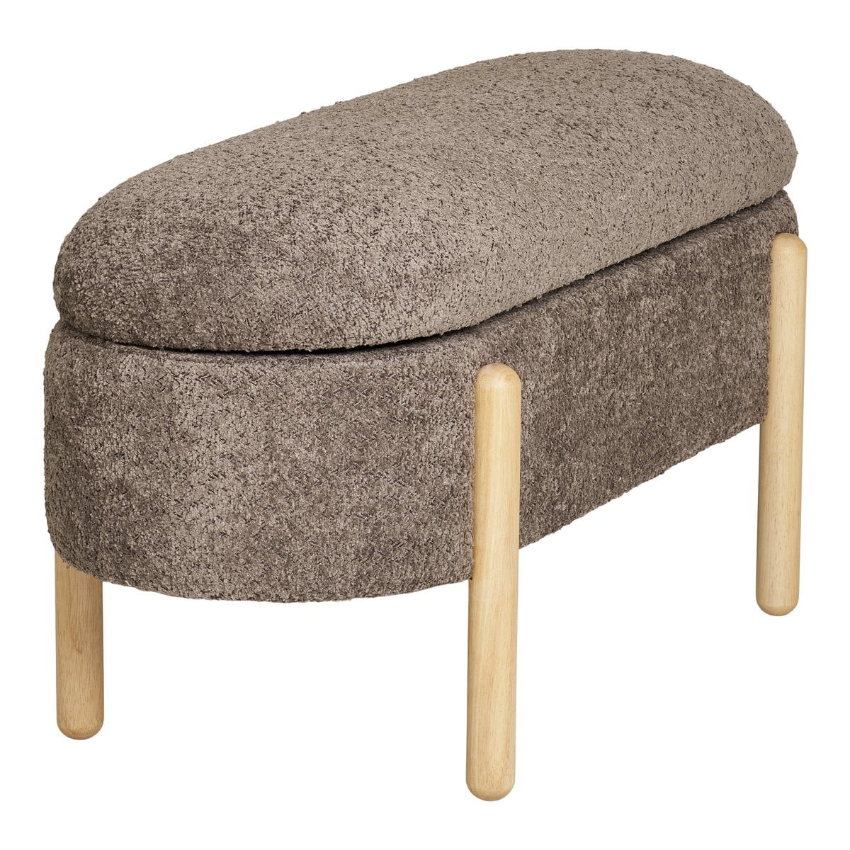 House Nordic ApS - Branca Bench - Brown/Natural, polyester/schuim/multiplex, 98x41x48 cm - Deco Delights