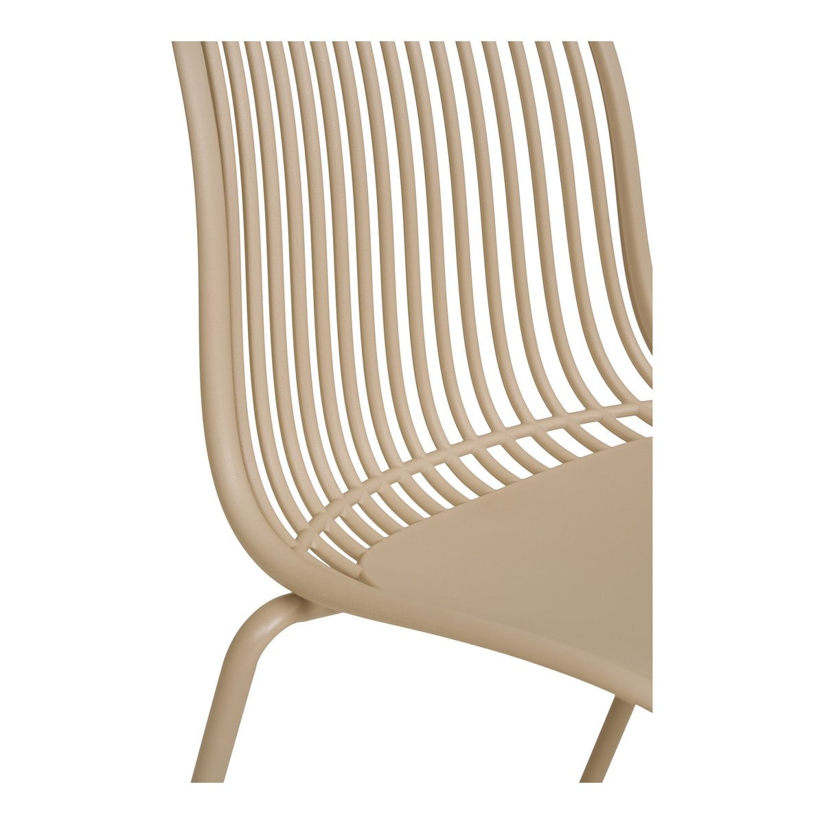 House Nordic ApS - Branson Garden stoel - zand, stapelbaar, 55x46,5x82 cm - set van 4 - Deco Delights