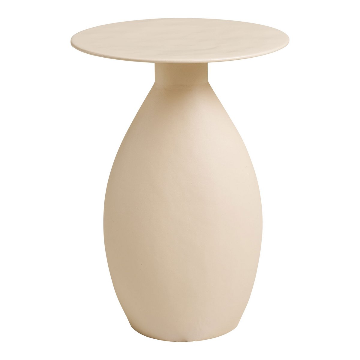House Nordic ApS - Calais Bijzettafel, metaal/email, gebroken wit, ø36x50 cm - Deco Delights