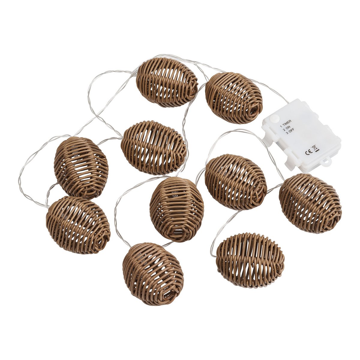 House Nordic ApS - Carlisle LED Lichtslinger, polyrotan/metaal, natuur/zwart - Deco Delights