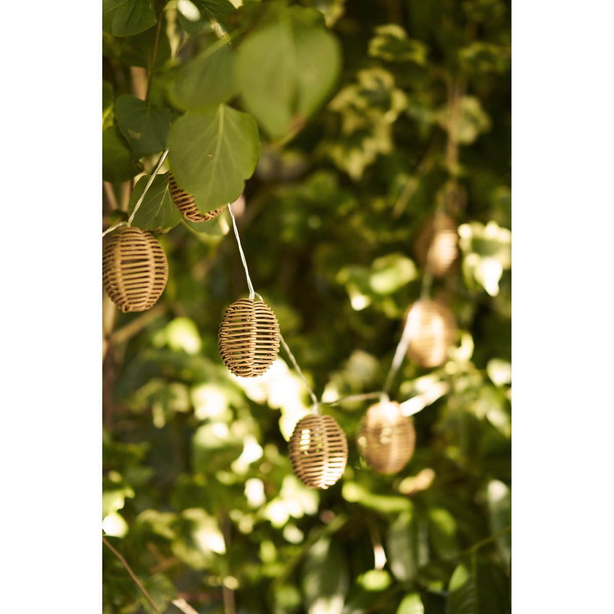 House Nordic ApS - Carlisle LED Lichtslinger, polyrotan/metaal, natuur/zwart - Deco Delights