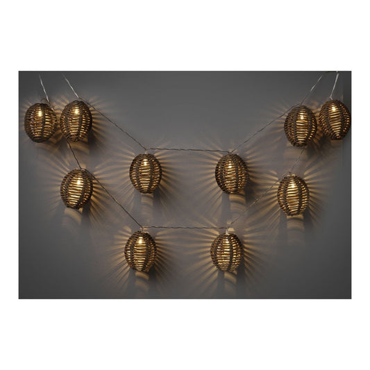 House Nordic ApS - Carlisle LED Lichtslinger, polyrotan/metaal, natuur/zwart - Deco Delights