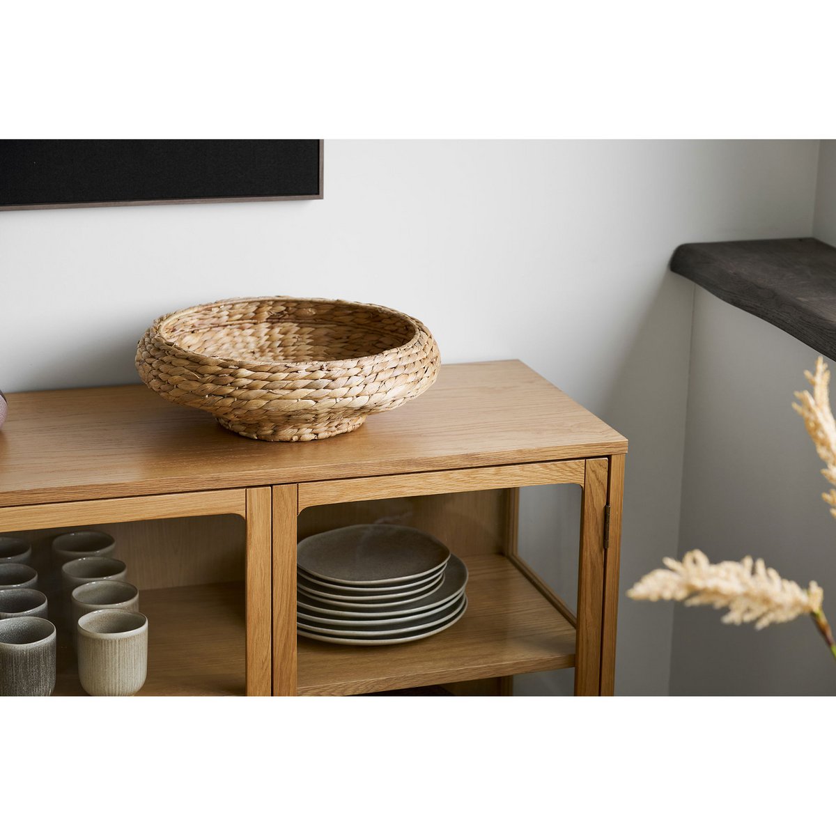 House Nordic ApS - Frellesvig Dienblad, waterhyacint, naturel, ø40x12cm - Deco Delights