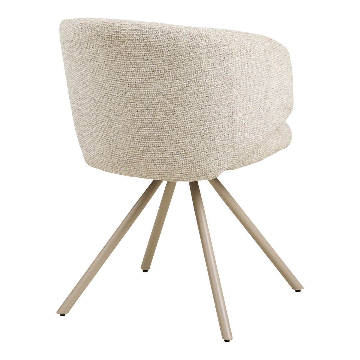 House Nordic ApS - Fulham Eetkamerstoel met draaiknop, zand, zand poten, HN1320 - Set van 2 - Deco Delights