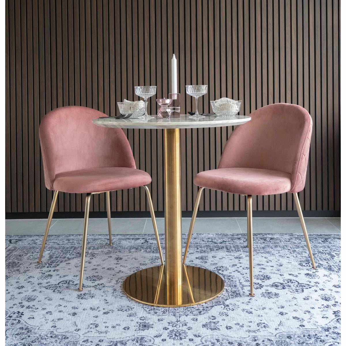House Nordic ApS - Geneve Eetkamerstoel Roze - Deco Delights Eetkamerstoel