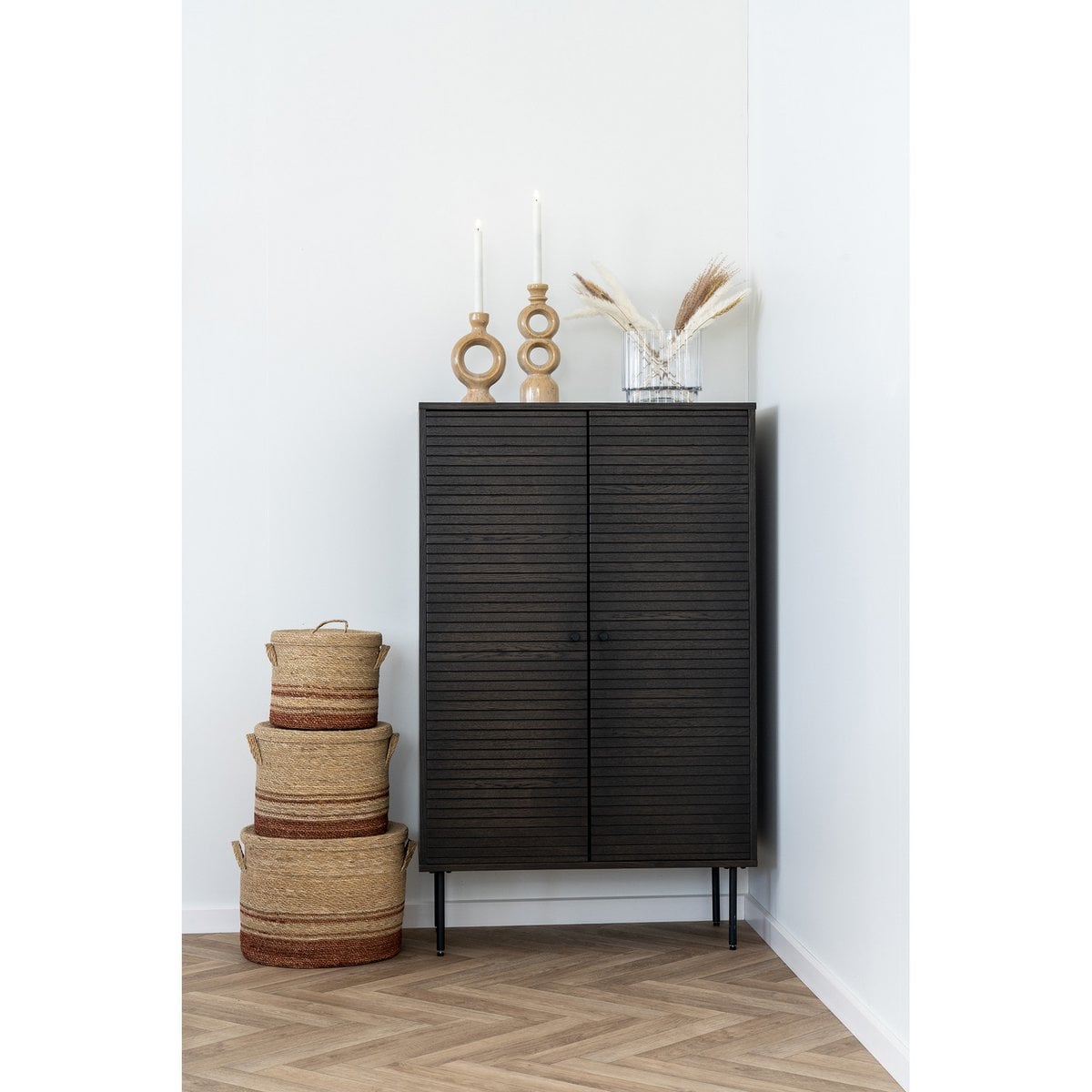 House Nordic ApS - Kaarshouder - Bruin, Keramiek, 13,5x8,8x23,5 cm - Deco Delights