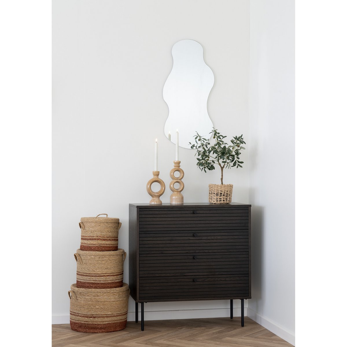 House Nordic ApS - Kandelaar - Brown, keramiek, 10,7x9.5x30,5 cm - Deco Delights