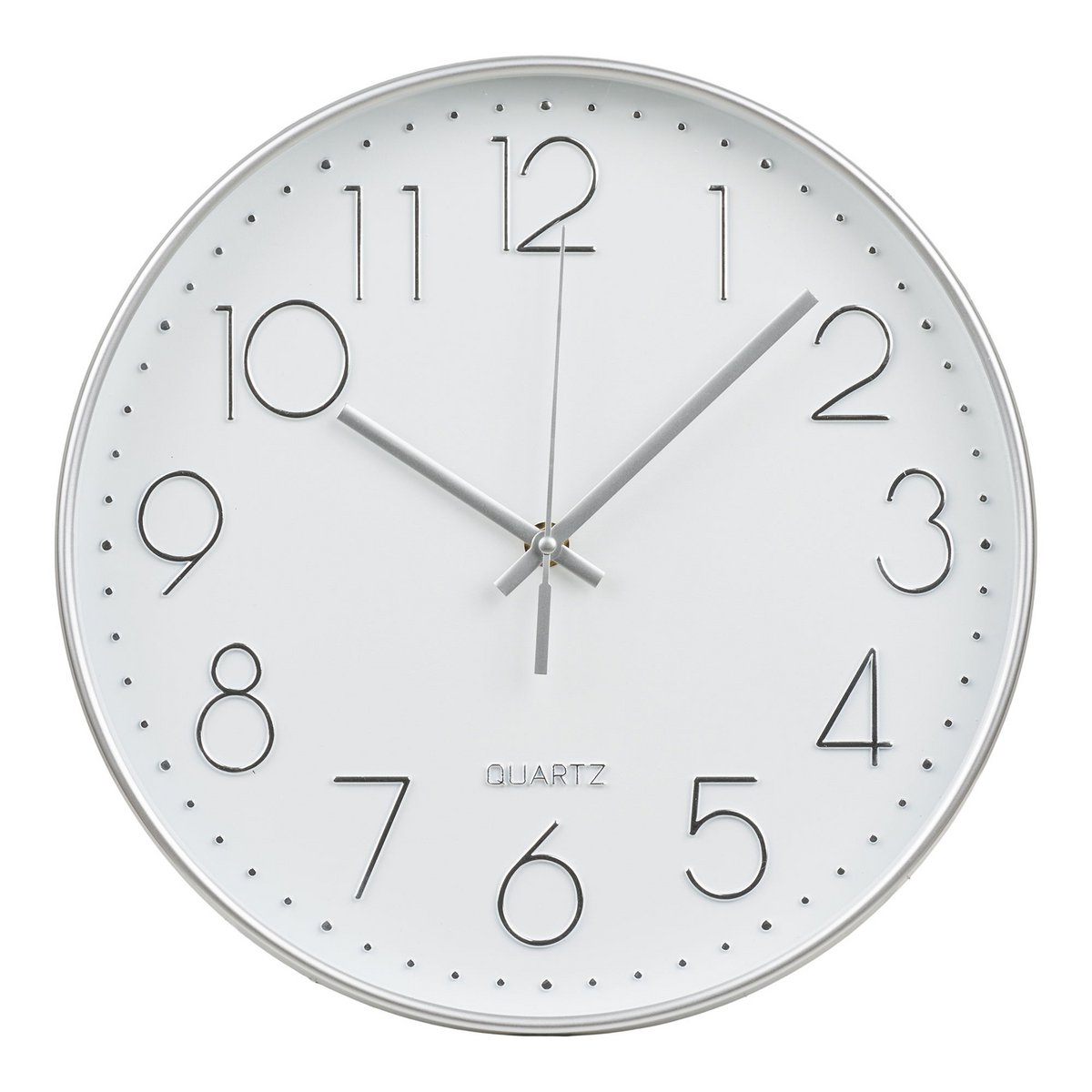 House Nordic ApS - Lalibela Wandklok, zilver, stil uurwerk, ø30 cm - Deco Delights