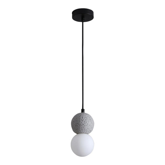 House Nordic ApS - Leeds Hanger - Hanger in grijs, bolvormig, stoffen koord van 150 cm - Deco Delights