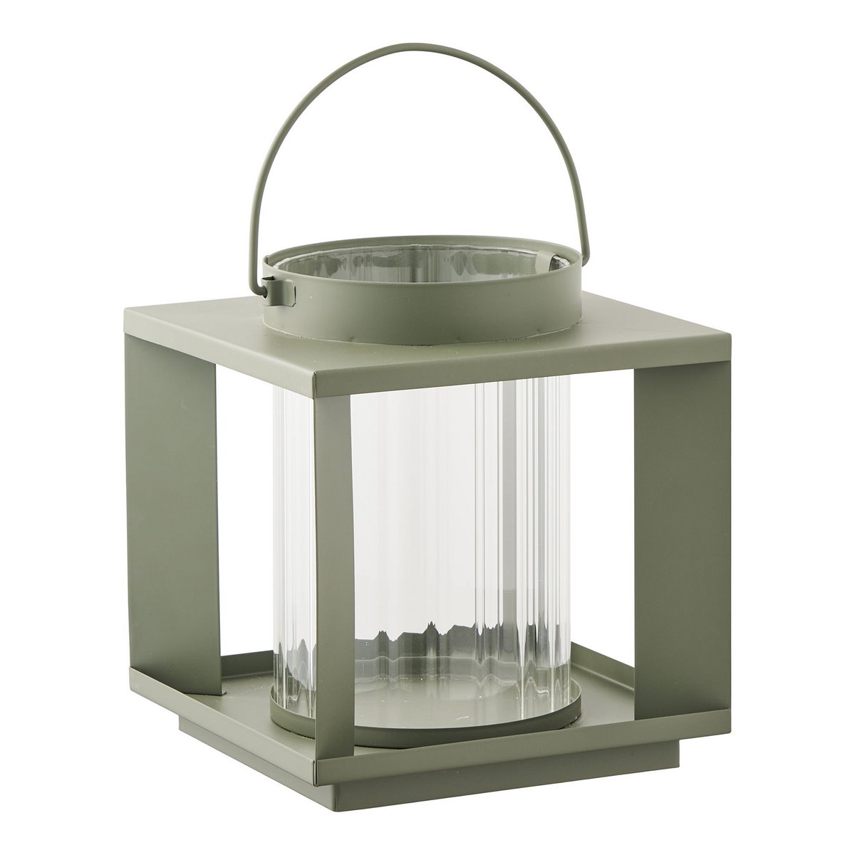 House Nordic ApS - Lohals Lantaarn, glas/metaal, groen, 18x18x20,5 cm - Deco Delights