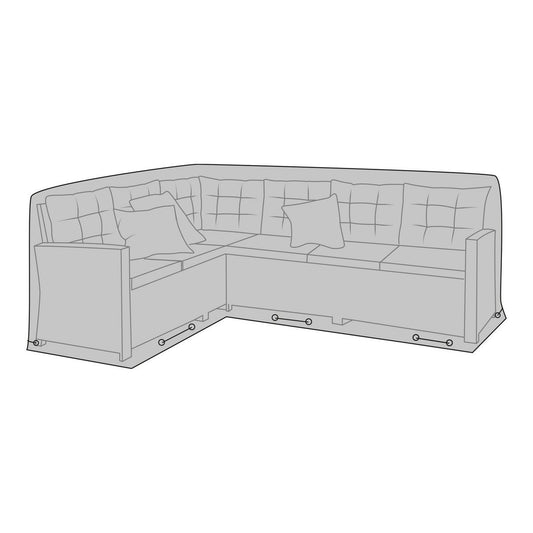 House Nordic ApS - Luxe hoes - Luxe hoes voor rechts/links gerichte hoekset, 210g/m2 600D polyester PU-gecoat, waterafstotend, zwart - Deco Delights