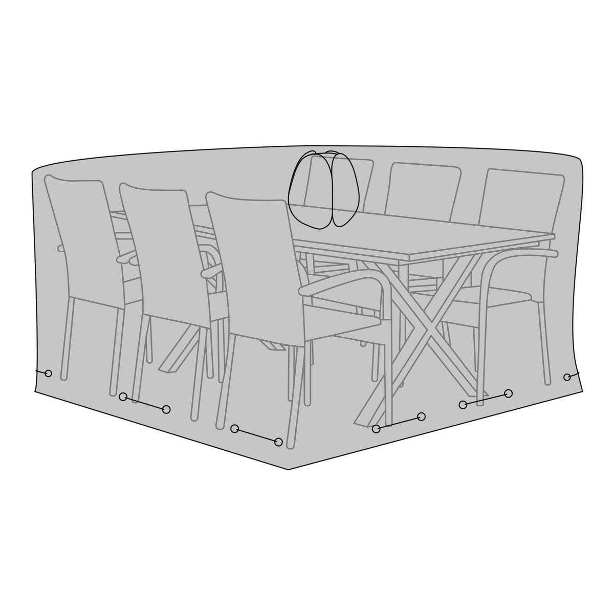 House Nordic ApS - Luxe hoes - Zwart, polyester, 155x235x95cm - Deco Delights