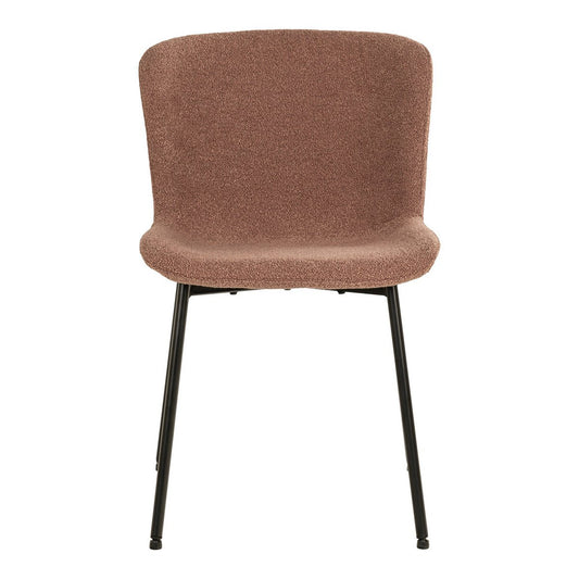 House Nordic ApS - Maceda Dining Chair - Eetkamerstoel in bouclé, roest met zwarte poten - Set van 2 - Deco Delights