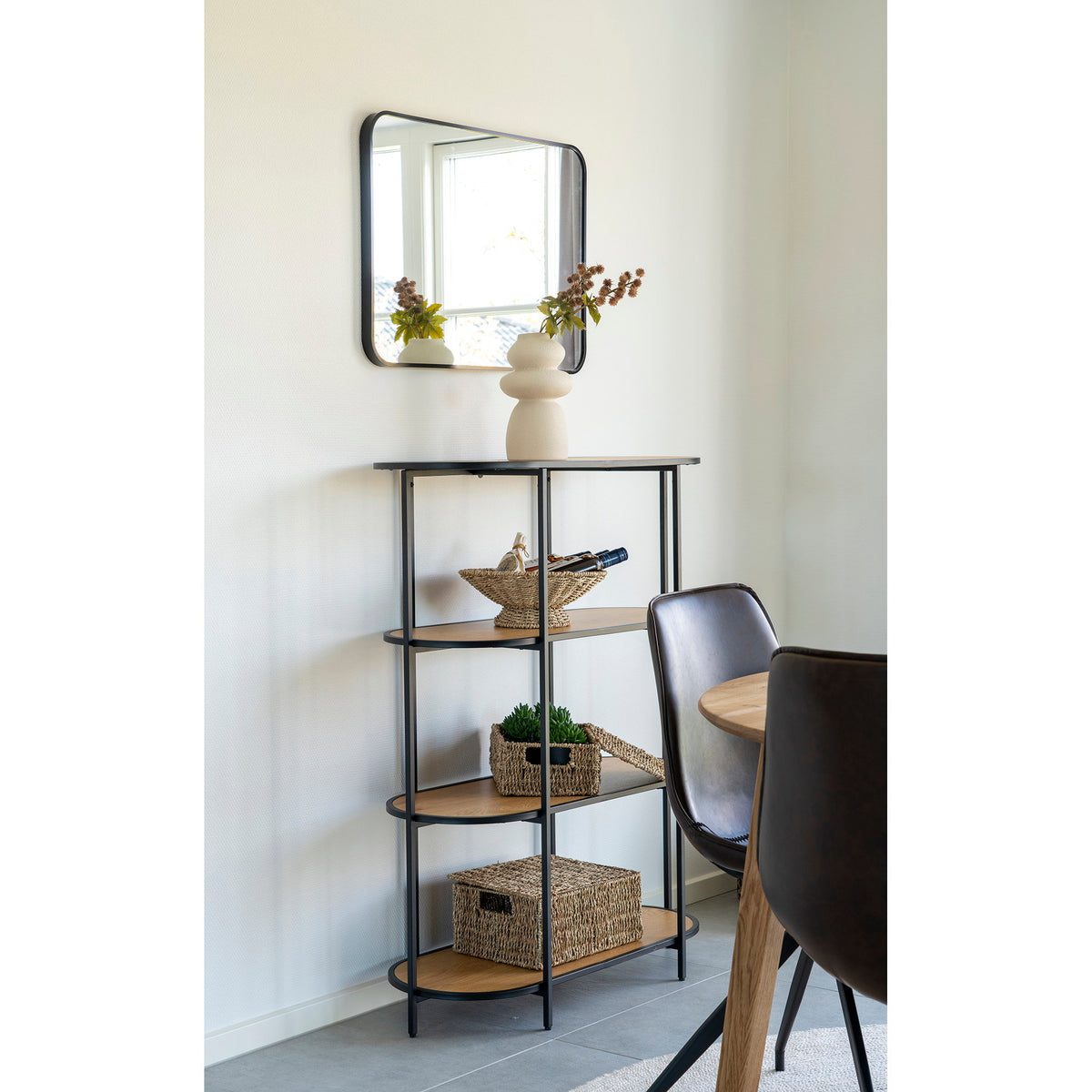 House Nordic ApS - Madrid Spiegel Zwart 50x70 cm - Deco Delights Spiegel