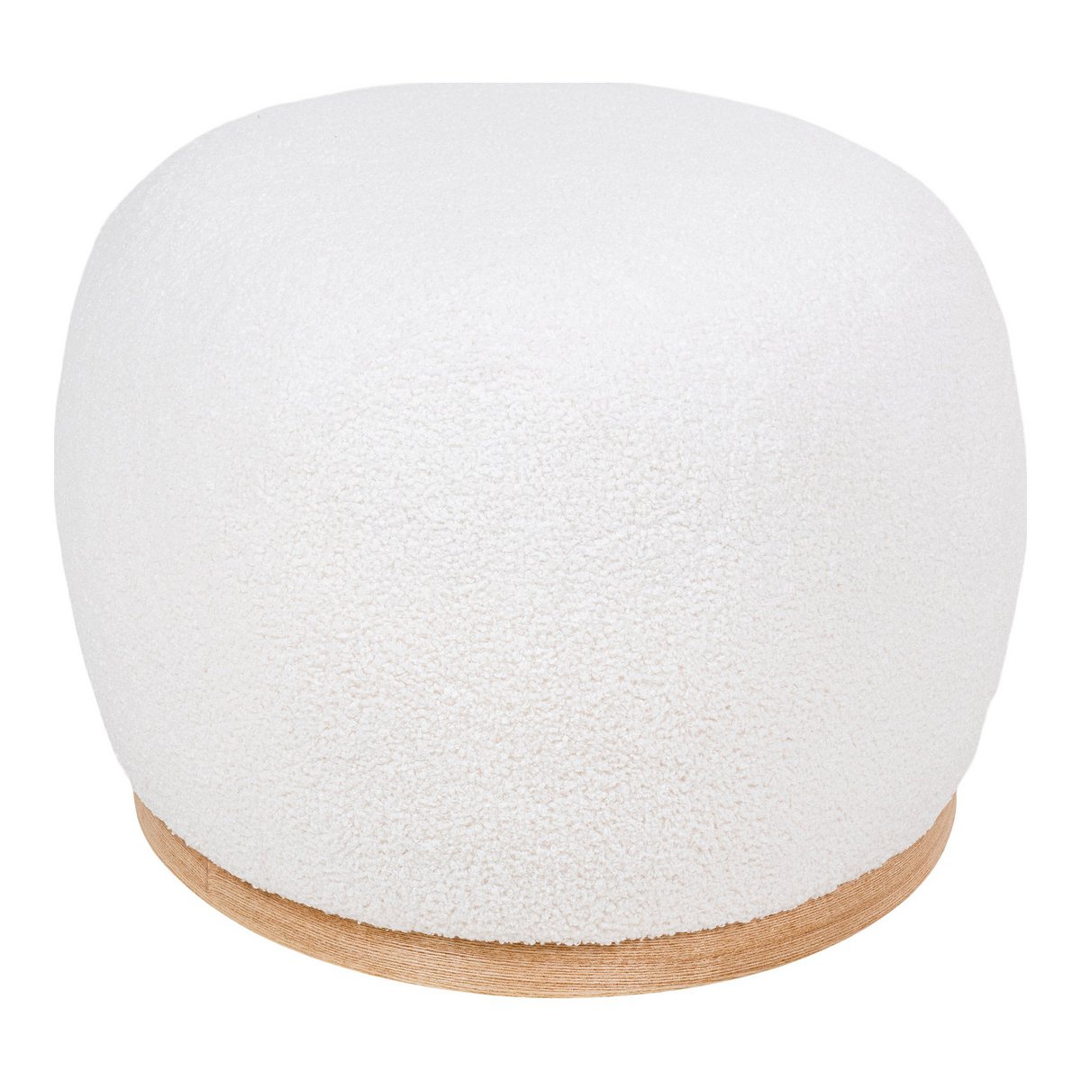 House Nordic ApS - Manhattan Poef - Poef, gekruld, wit, 54,5x88,5x36 cm, HN1235 - Deco Delights