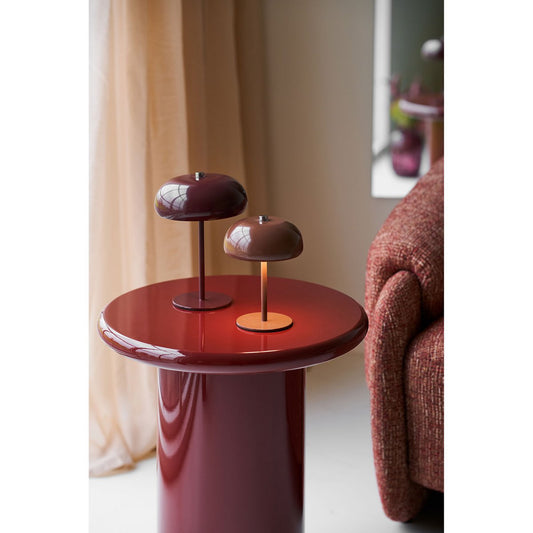 House Nordic ApS - Margate Tafellamp, metaal, oplaadbaar, bordeaux, ø16 cm - Deco Delights
