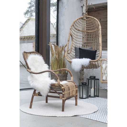 House Nordic ApS - Menorca Vloerkleed - Zand, 100% gerecycled PET, Ø120 cm - Deco Delights
