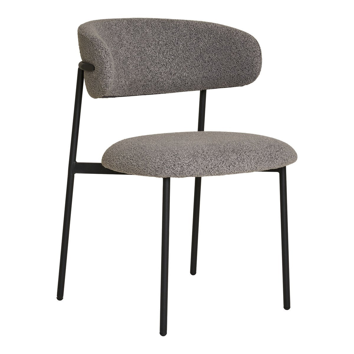 House Nordic ApS - Mira Eetkamerstoel - Lichtgrijs, 59x55x79,5cm - Set van 2 - Deco Delights