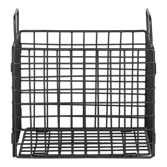 House Nordic ApS - Mora Draadmand - Draadmand, ijzer, zwart, 25x20x25 cm - Deco Delights