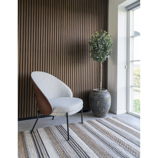 House Nordic ApS - Morena Vloerkleed - Jute, Wol, Katoen, Natuur/Grijs - 160x230 cm - Deco Delights