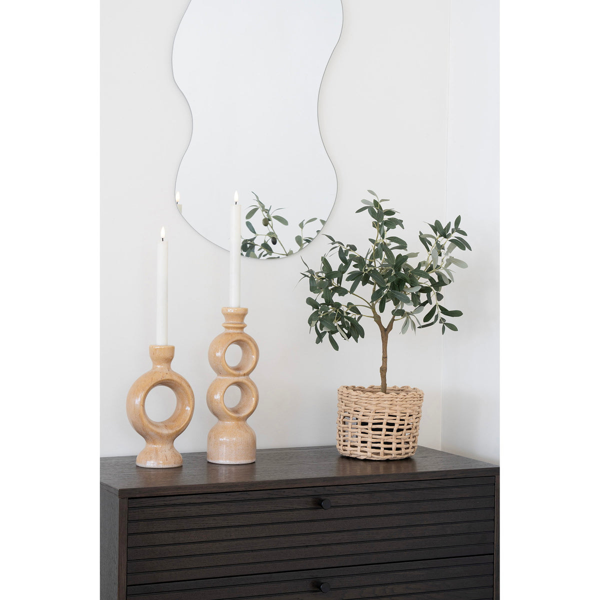 House Nordic ApS - Olive Kunstboom Groen 36.5x22.5x61 cm - Deco Delights Kunstboom