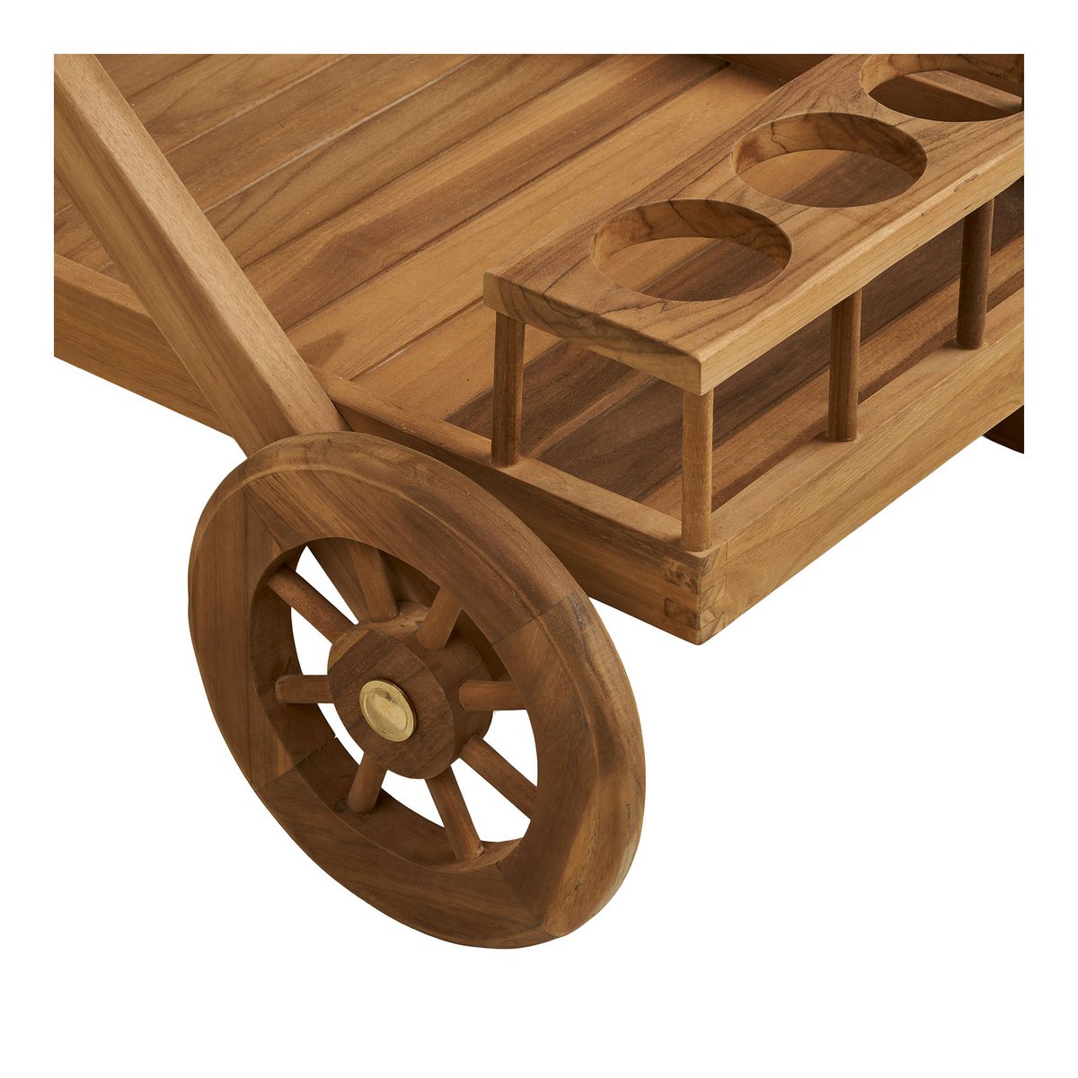 House Nordic ApS - Pasaku Theewagen, teak, naturel, 86x50x81 cm - Deco Delights