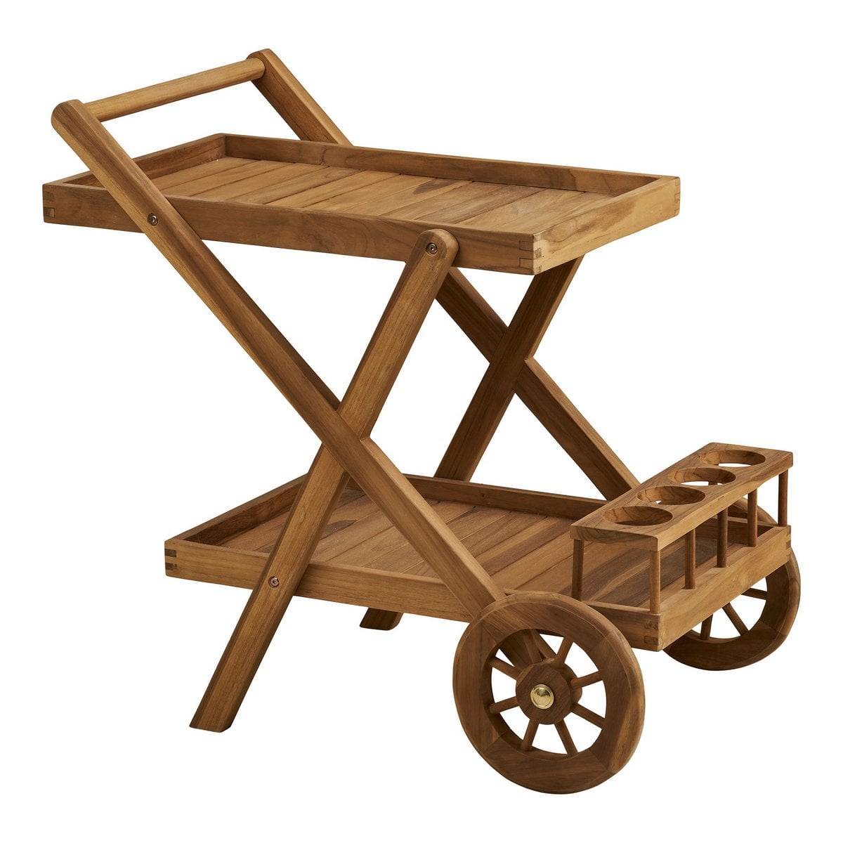 House Nordic ApS - Pasaku Theewagen, teak, naturel, 86x50x81 cm - Deco Delights