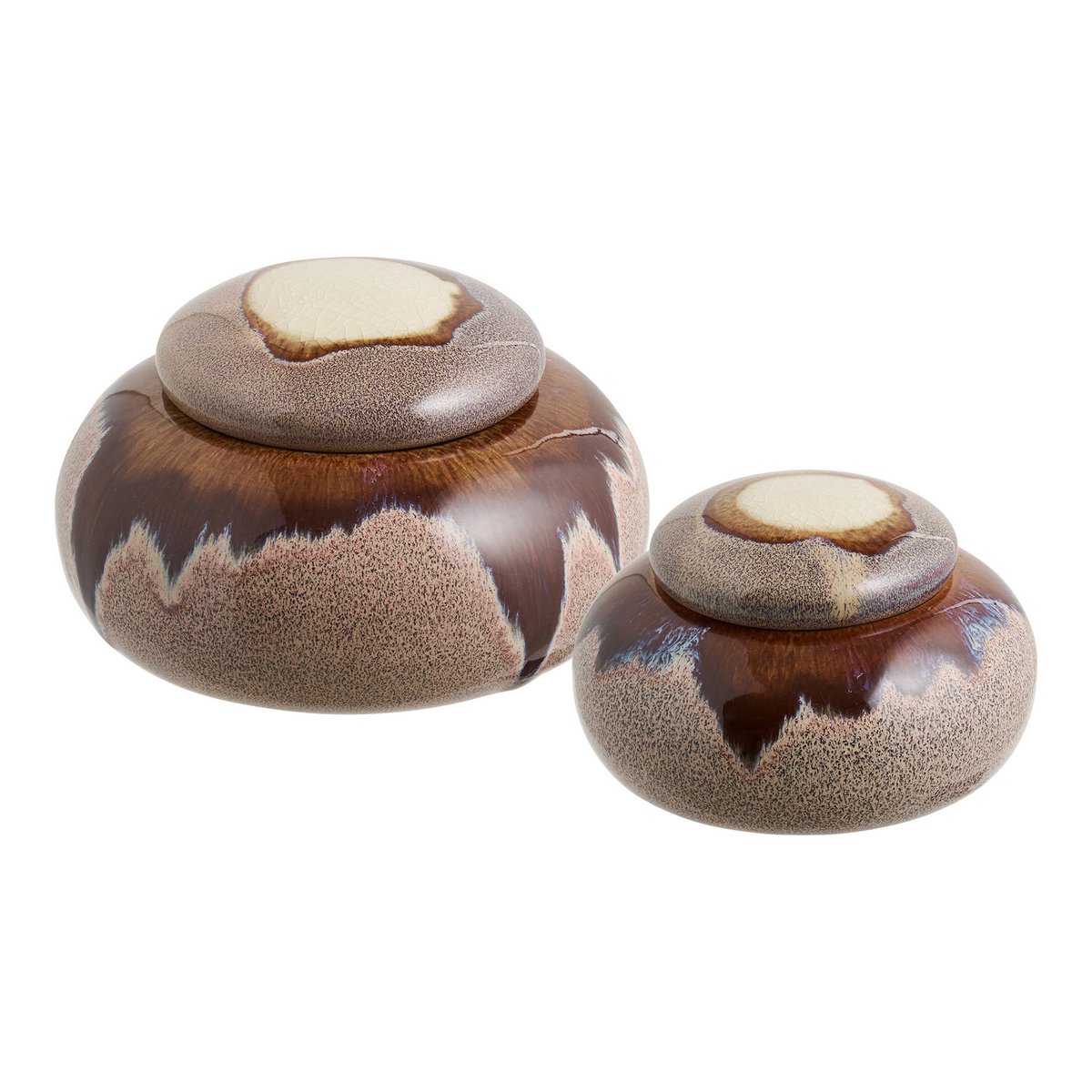 House Nordic ApS - Potten, keramiek, bruin, set van 2 - Deco Delights