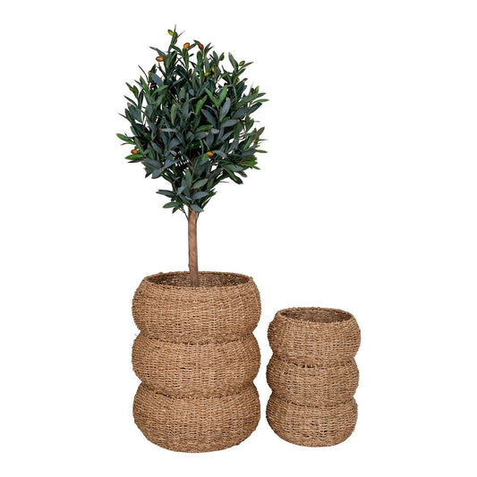 House Nordic ApS - Sarbas-manden - natuurlijk, zeegras, set van 2 - Deco Delights