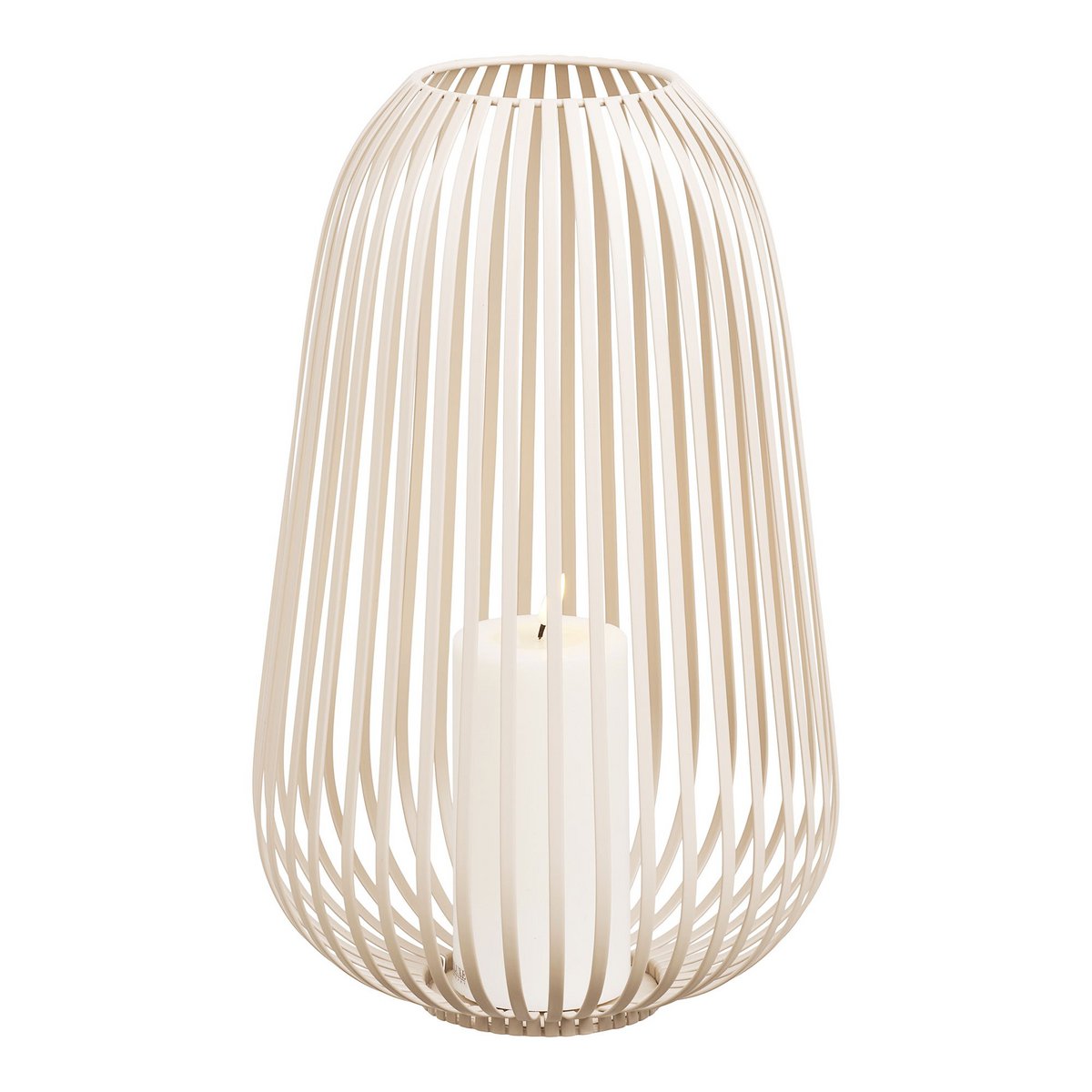 House Nordic ApS - Stoense Lantaarn, metaal, beige, ø24,5x40 cm - Deco Delights