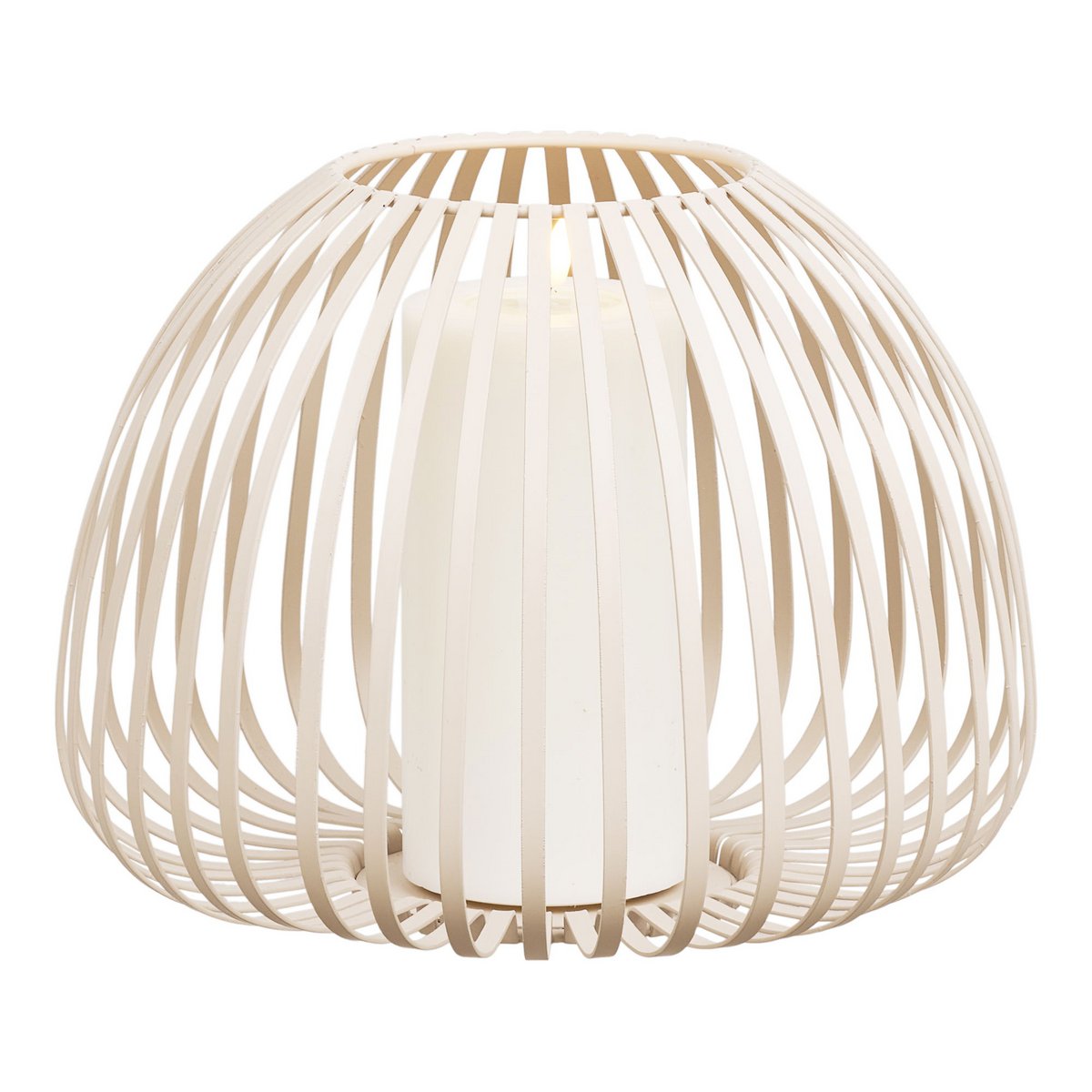 House Nordic ApS - Stoense Lantaarn, metaal, beige, ø25x19 cm - Deco Delights