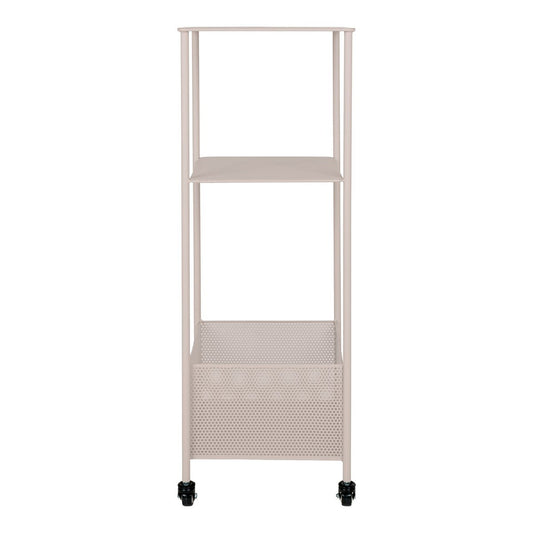 House Nordic ApS - Torres Metal Cart - Metalen kar, staal, zand, 3 planken, 35x35x100 cm - Deco Delights