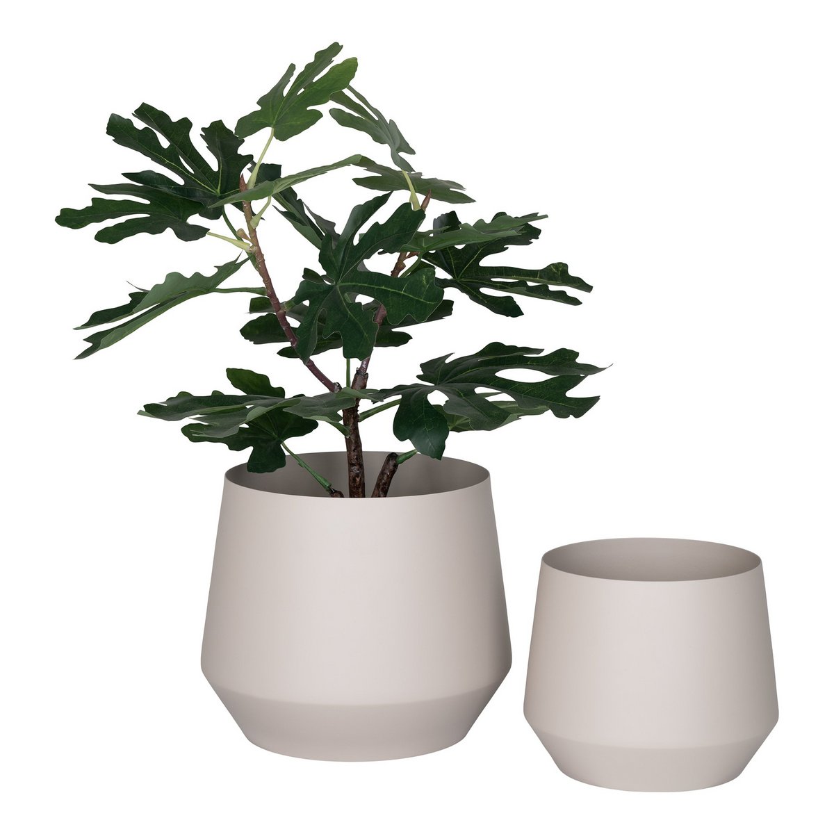 House Nordic ApS - Trofa Flower Pot - Bloempot, staal, zand, set van 2 - Deco Delights