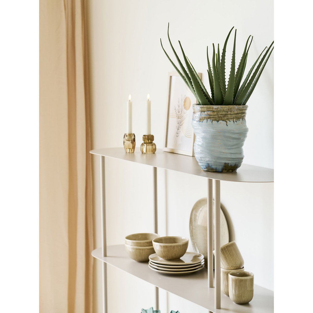 House Nordic ApS - Vaas, keramiek, lichtblauw, ø19,5x22,5 - Deco Delights