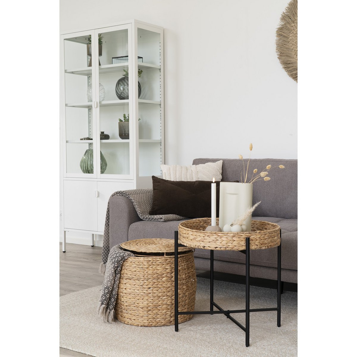 House Nordic ApS - Vaas - Vaas in keramiek, grijs, 16,5x6,5x26 cm - Deco Delights Vaas