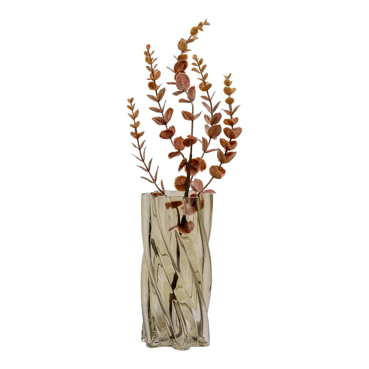 House Nordic ApS - Vaas - Vaas, mondgeblazen glas, gerookt groen, ø12,5x25 cm - Deco Delights Vaas