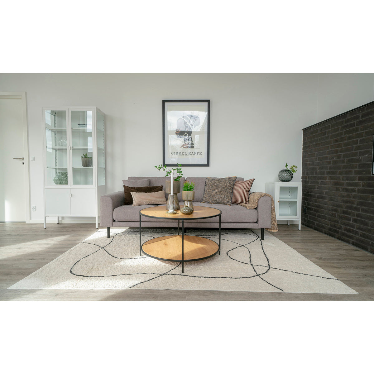 House Nordic ApS - Vita Salontafel Eikenlook Ø80x45 cm - Deco Delights Salontafel