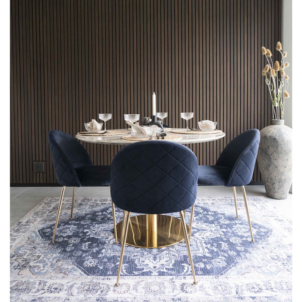 House Nordic ApS - Havana Vloerkleed - Blauw - Deco Delights Vloerkleed