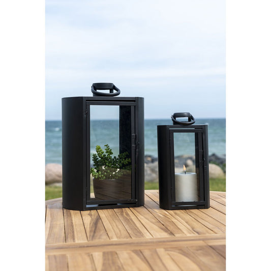 House Nordic ApS - House Nordic TOLOSA - Lantaarn - Staal/Glas, Zwart, set van 2 - Deco Delights Lantaarn