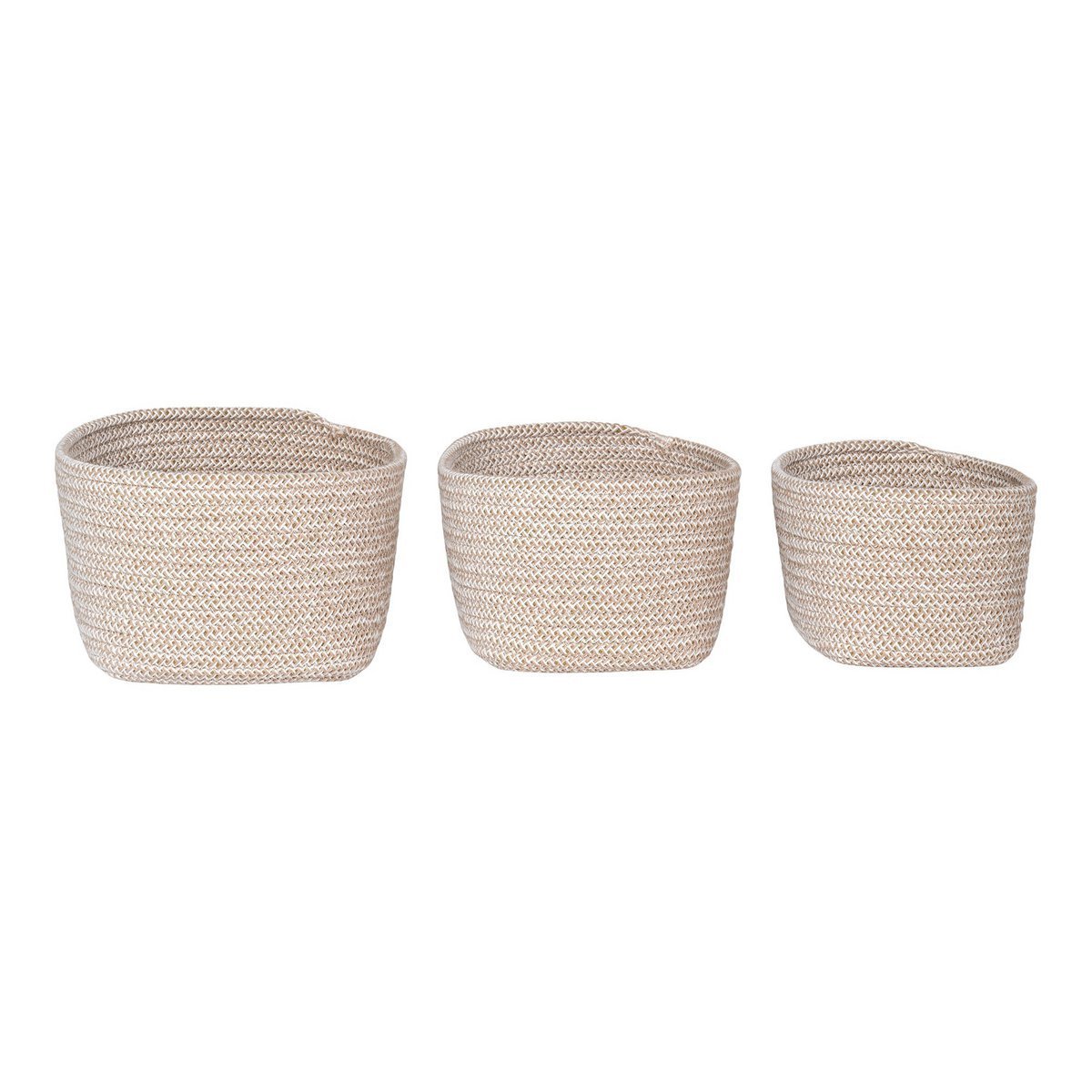 Cadima Basket - Mand, katoen, beige, set van 3